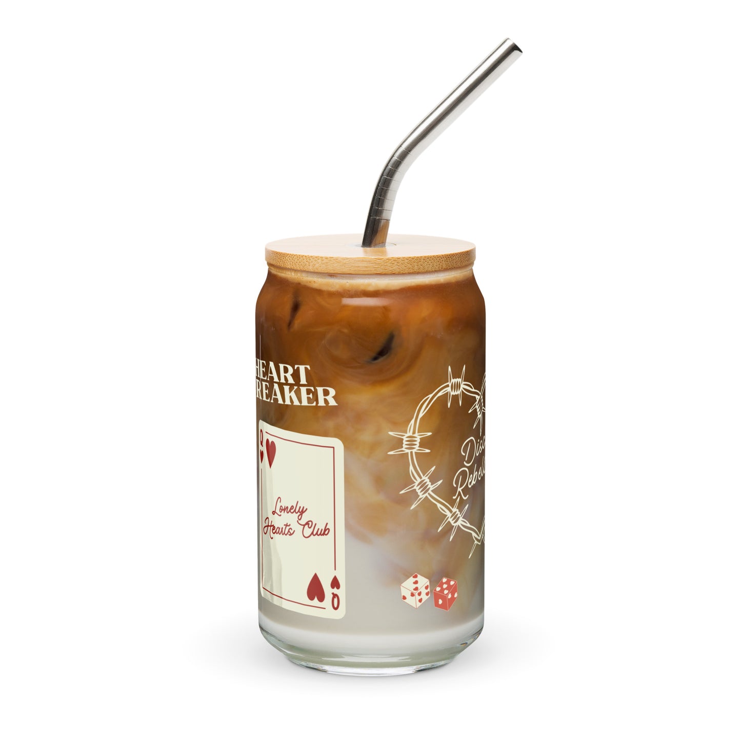 Lonely Hearts Club Can-Shaped Glass