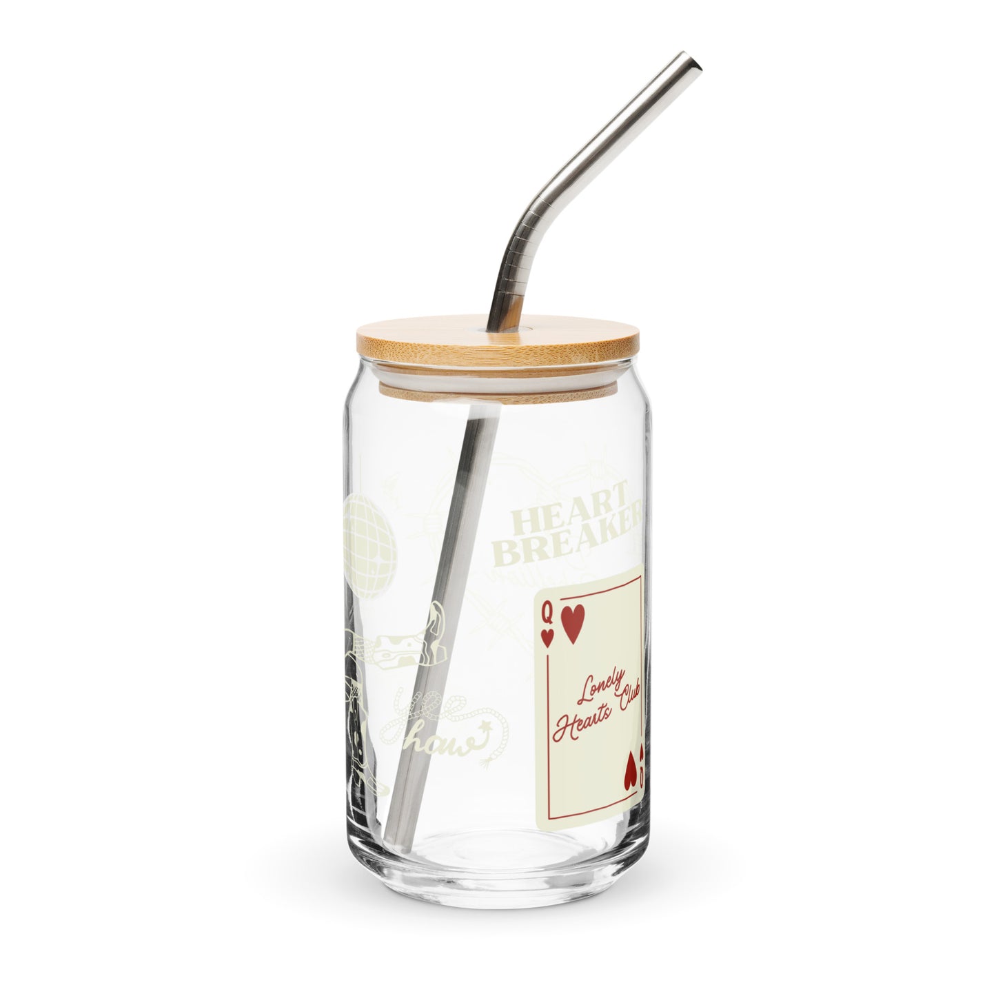 Lonely Hearts Club Can-Shaped Glass